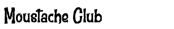 Moustache Club font preview